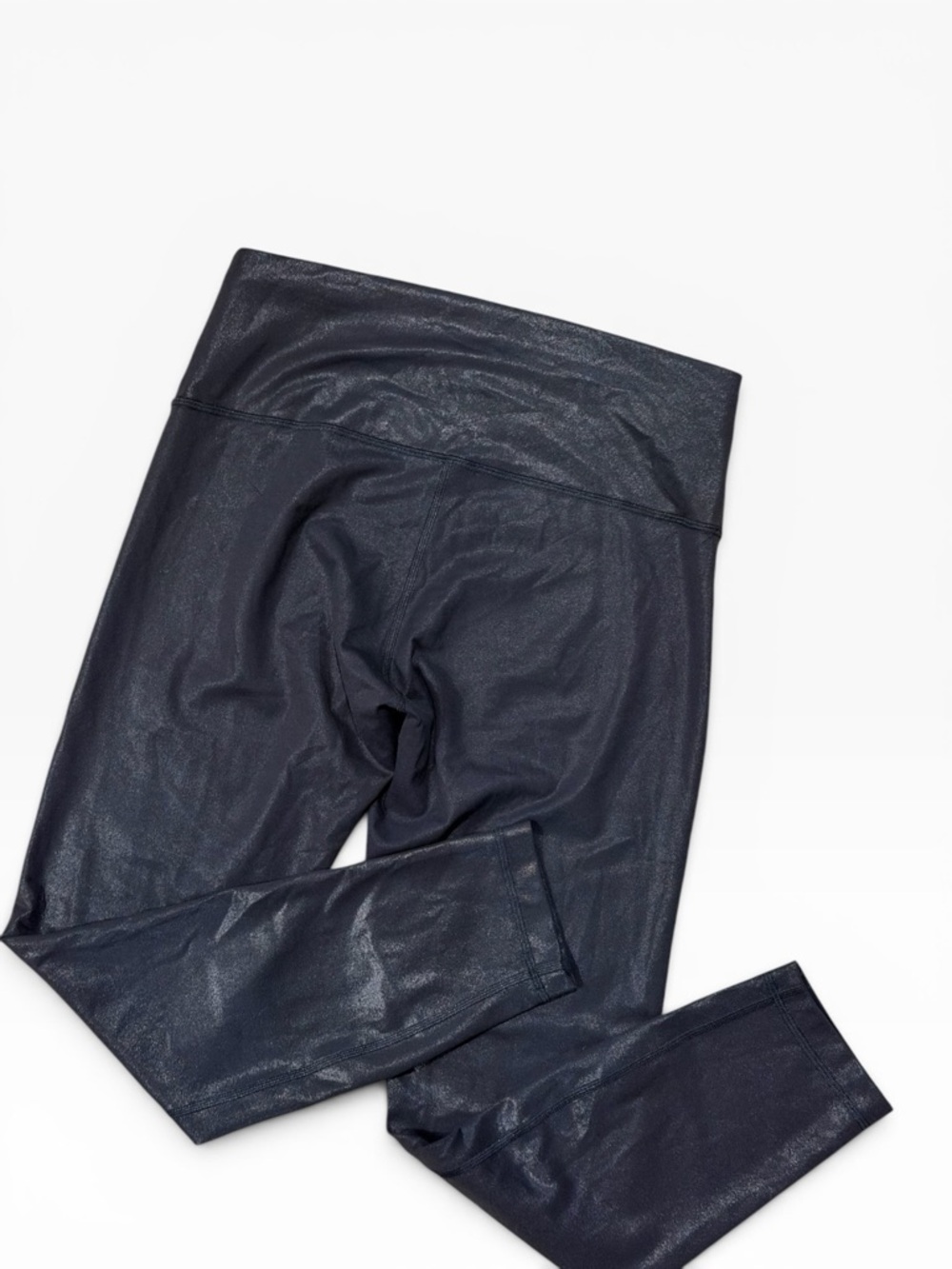 Lululemon Align High-Rise Pant 25" *Shine Black Foil Metallic Sz 10